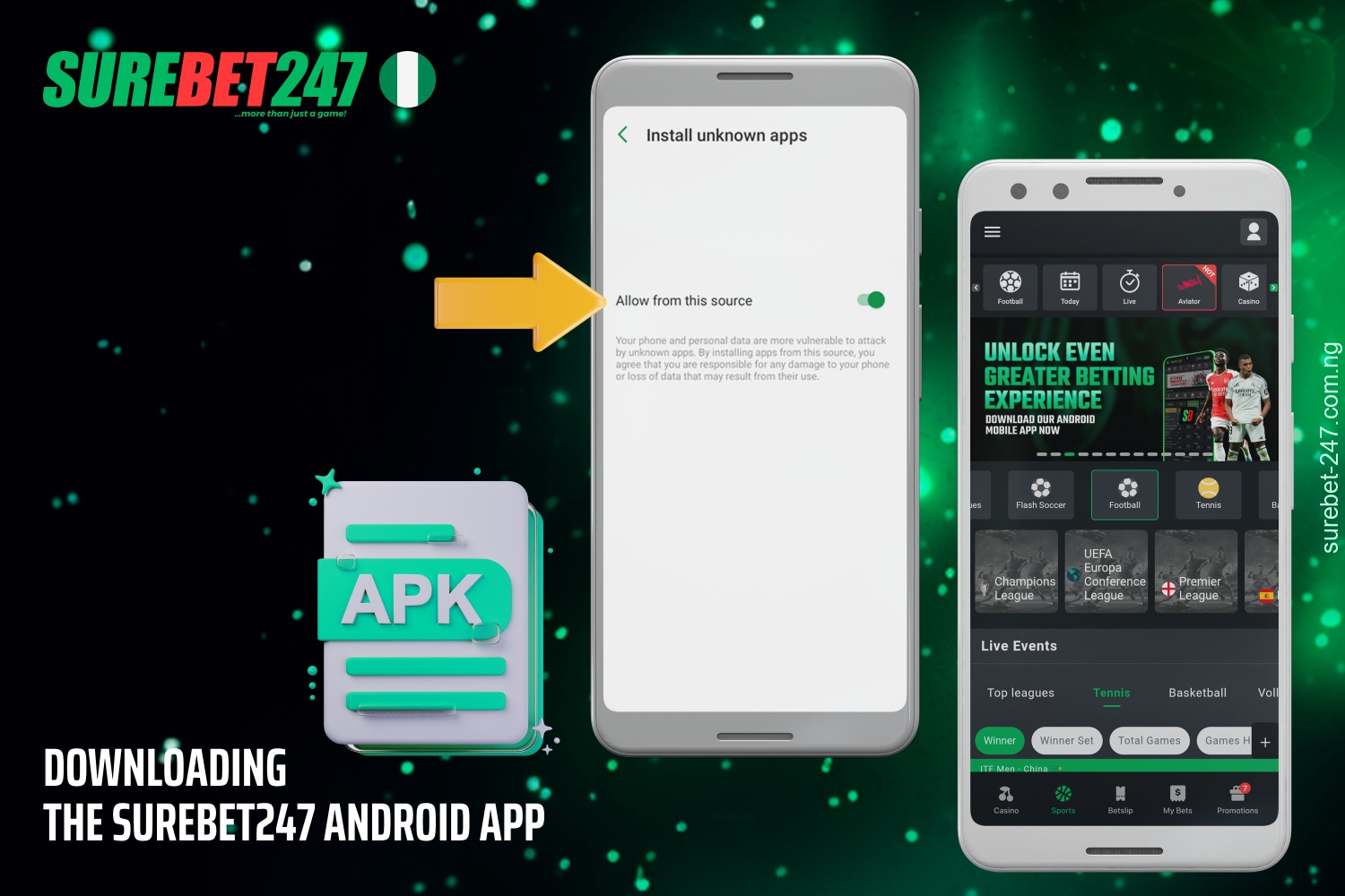 Steps to download and install the Surebet247 Android betting app on your device