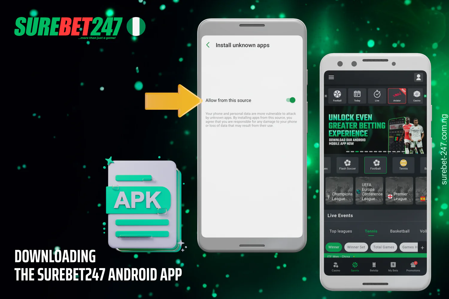 Steps to download and install the Surebet247 Android betting app on your device